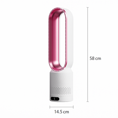 SmartGrove - Bladeless Tower Fan – 8 Speeds, 90° Oscillation, Timer & Remote Control
