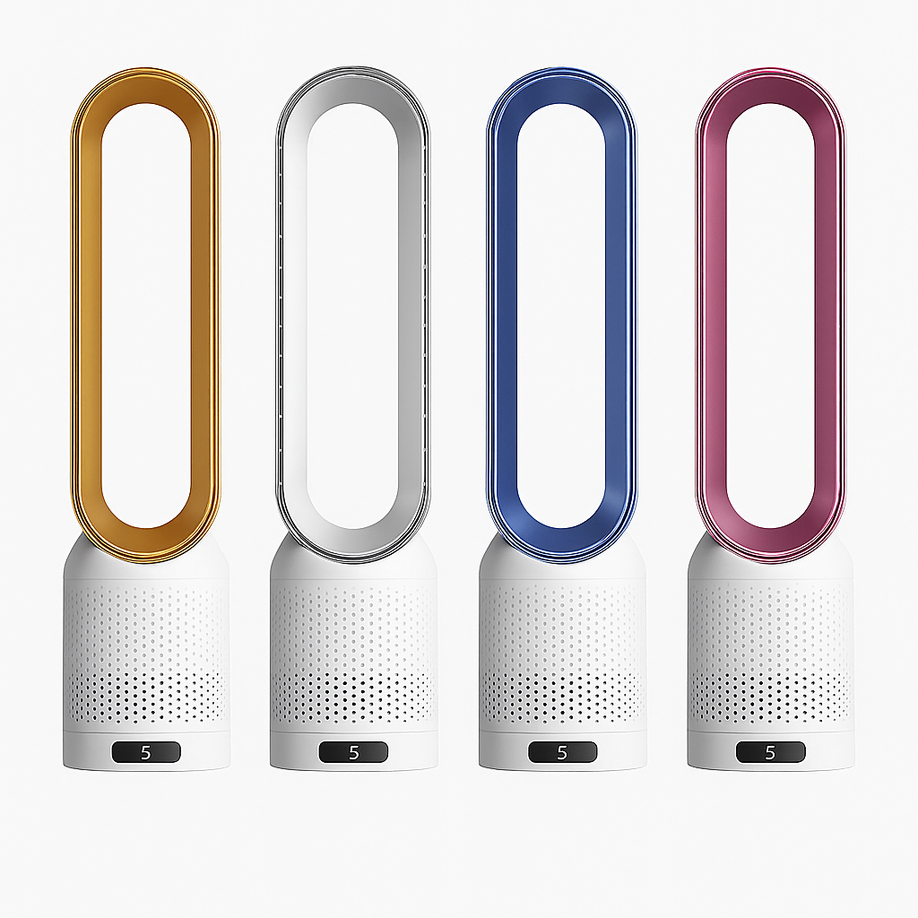 SmartGrove - Bladeless Tower Fan – 8 Speeds, 90° Oscillation, Timer & Remote Control