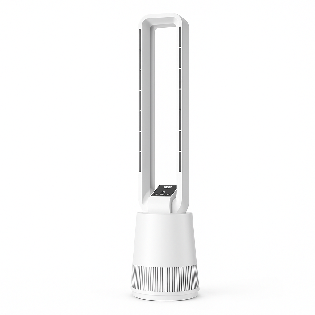 SmartGrove - Bladeless Fan with Air Circulation – 50W, 3 Wind Speeds, Timer & Remote Control