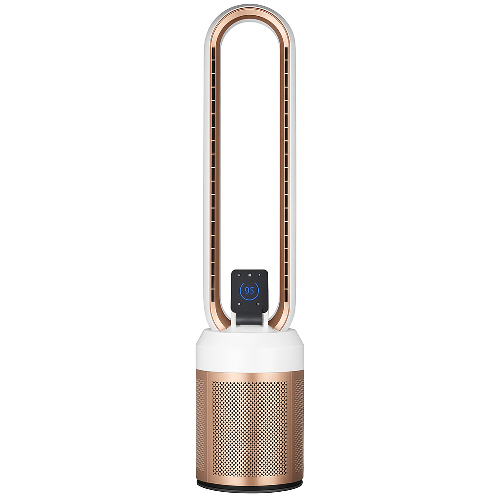 SmartGrove - Bladeless Tower Fan with Air Circulation – LED Display, Timer & App Control