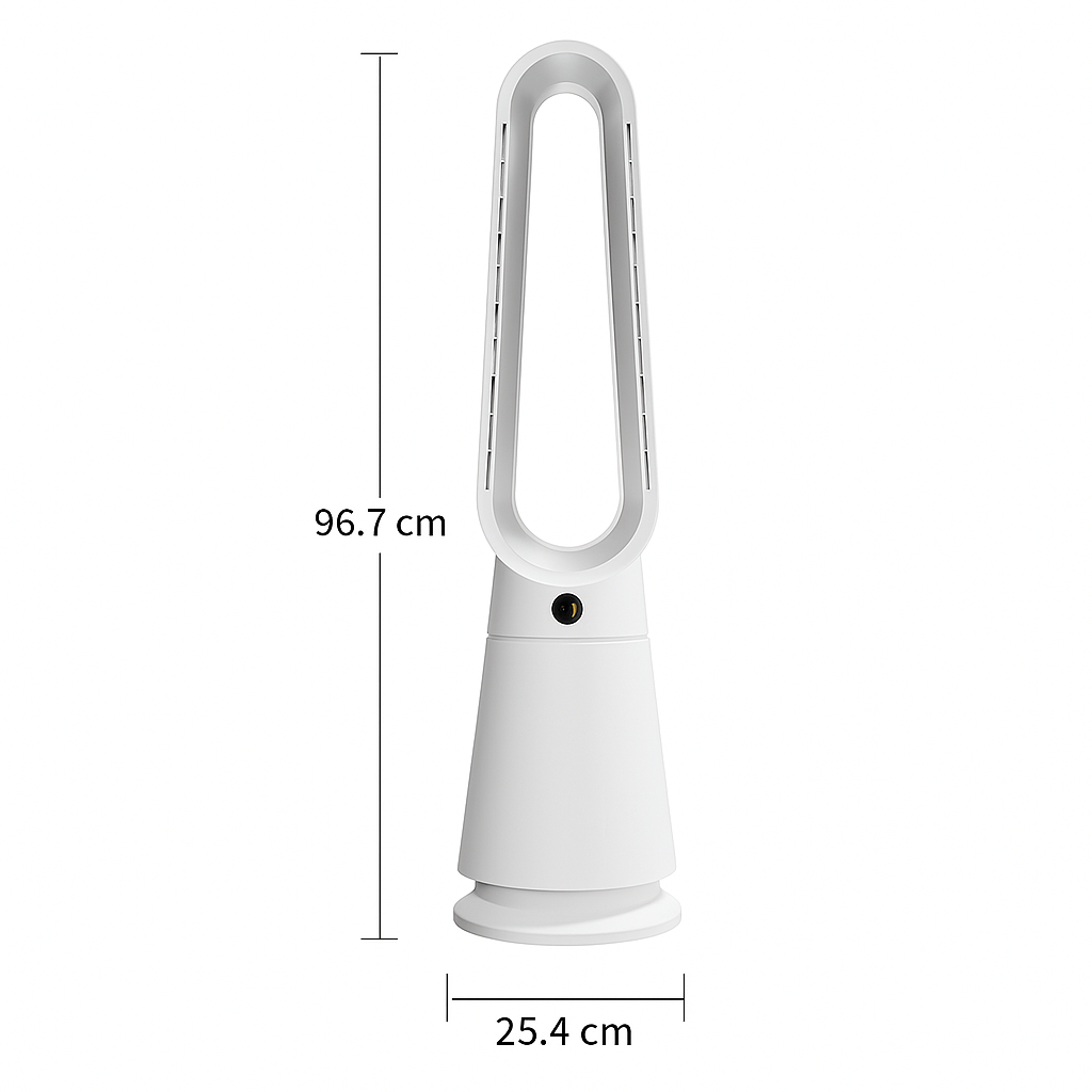 SmartGrove - Bladeless Heater & Cooling Fan – 20 Speeds, LED & Temperature Control