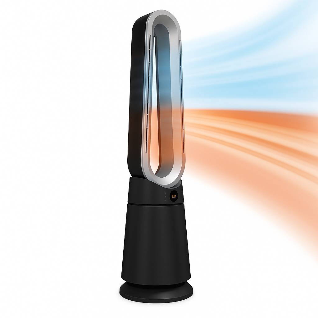 SmartGrove - Bladeless Heater & Cooling Fan – 20 Speeds, LED & Temperature Control