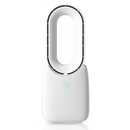 SmartGrove - Portable Bladeless Mini Desk Fan with LED Display – Quiet, Rechargeable & Compact