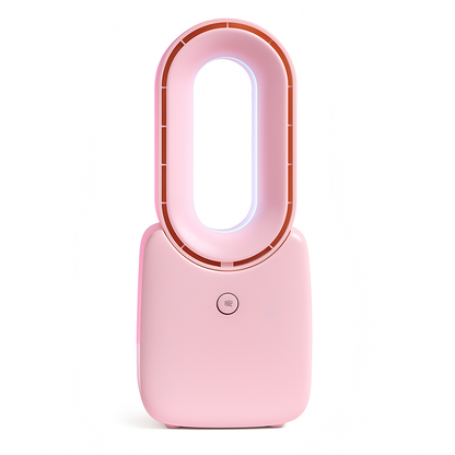 SmartGrove - Portable Bladeless Mini Desk Fan with LED Display – Quiet, Rechargeable & Compact