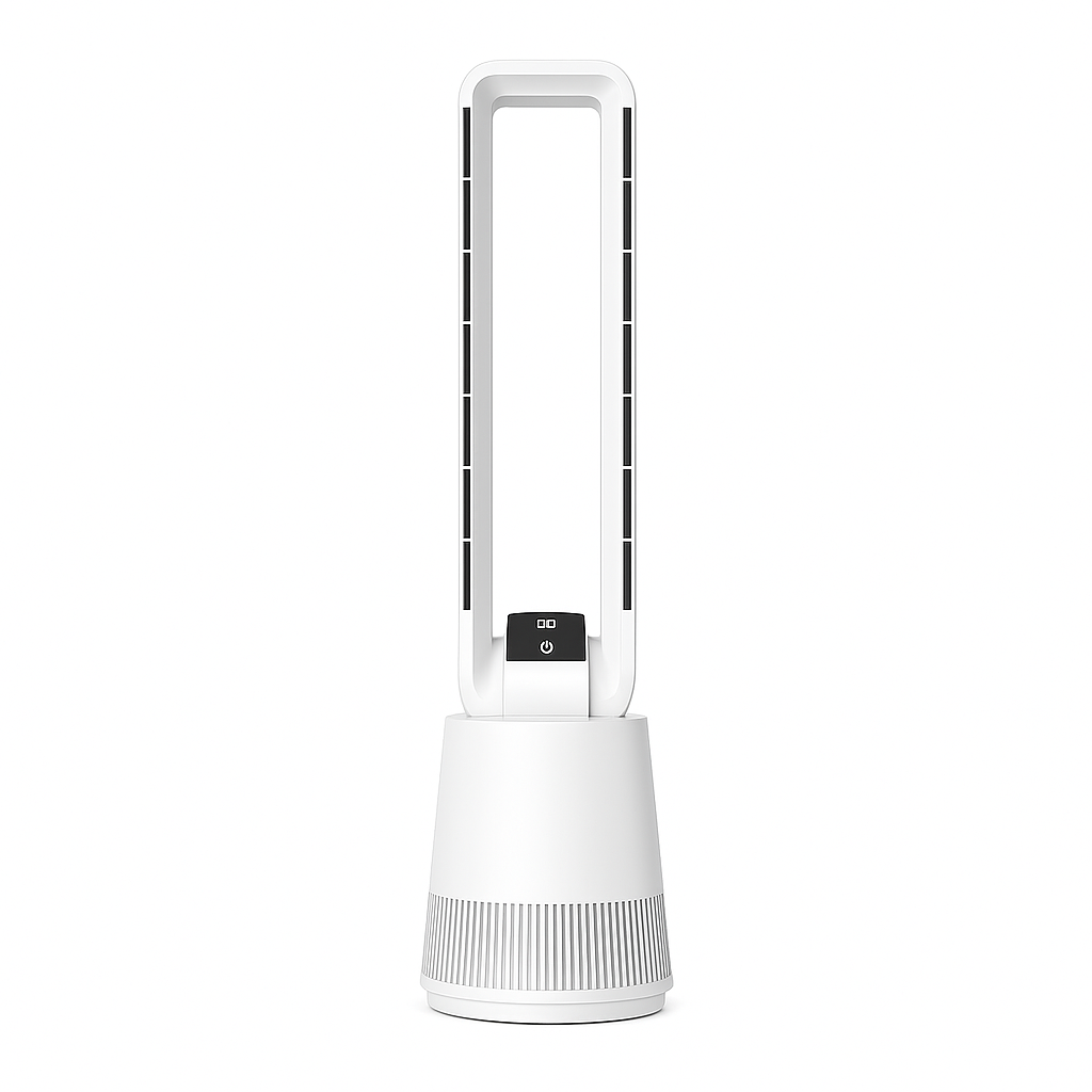 SmartGrove - Bladeless Fan with Air Circulation – 50W, 3 Wind Speeds, Timer & Remote Control